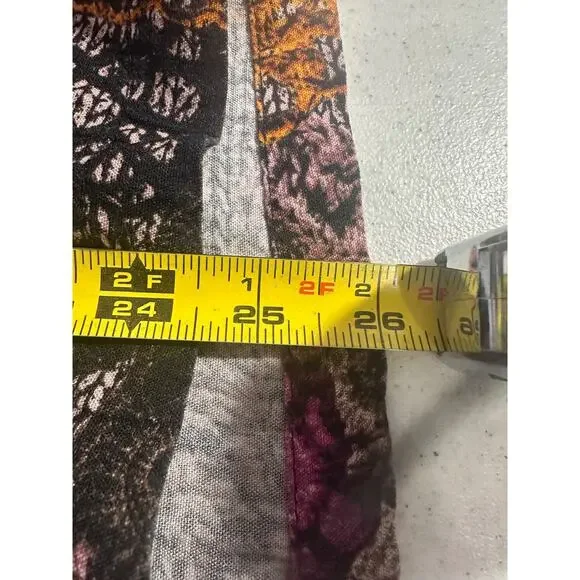 John Mark Artsy Tunic Top Shirt L Floral Boho Button Art to Wear Flowy Relax D22 - Picture 7 of 8